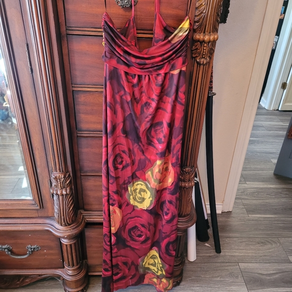 Alice & Olivia 100% Silk Floral y2k 90s Dress - Picture 5 of 7